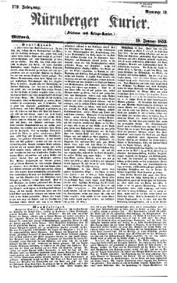 Nürnberger Kurier (Nürnberger Friedens- und Kriegs-Kurier) Mittwoch 19. Januar 1853