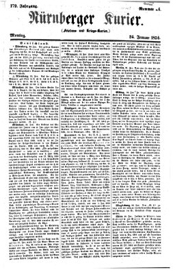 Nürnberger Kurier (Nürnberger Friedens- und Kriegs-Kurier) Montag 24. Januar 1853