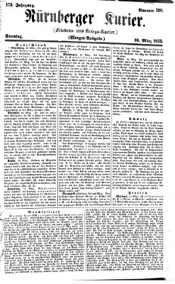 Nürnberger Kurier (Nürnberger Friedens- und Kriegs-Kurier) Sonntag 20. März 1853