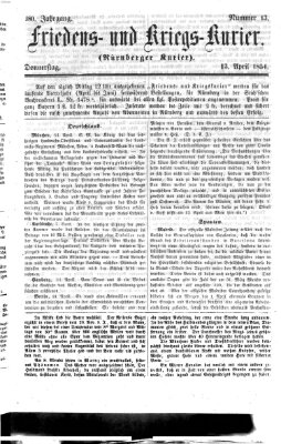 Nürnberger Friedens- und Kriegs-Kurier Donnerstag 13. April 1854