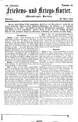 Nürnberger Friedens- und Kriegs-Kurier Dienstag 18. April 1854