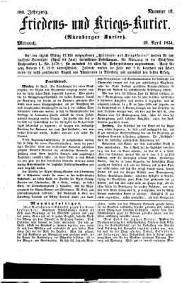 Nürnberger Friedens- und Kriegs-Kurier Mittwoch 19. April 1854