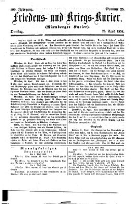 Nürnberger Friedens- und Kriegs-Kurier Dienstag 25. April 1854