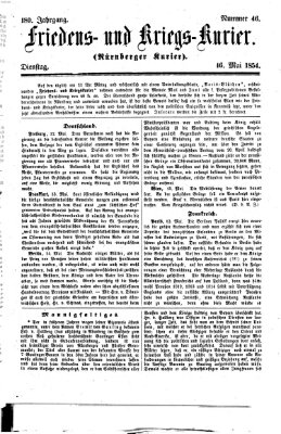 Nürnberger Friedens- und Kriegs-Kurier Dienstag 16. Mai 1854