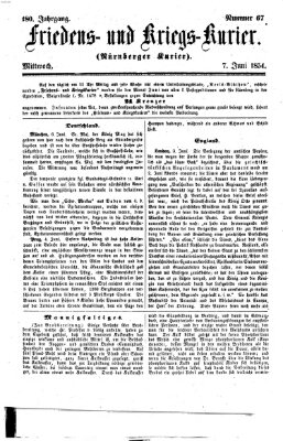 Nürnberger Friedens- und Kriegs-Kurier Mittwoch 7. Juni 1854