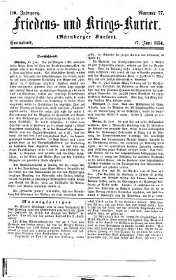 Nürnberger Friedens- und Kriegs-Kurier Samstag 17. Juni 1854