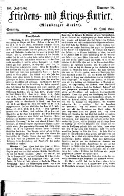 Nürnberger Friedens- und Kriegs-Kurier Sonntag 18. Juni 1854