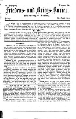 Nürnberger Friedens- und Kriegs-Kurier Freitag 30. Juni 1854