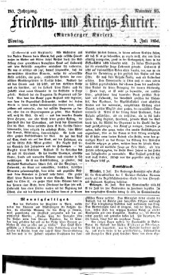 Nürnberger Friedens- und Kriegs-Kurier Montag 3. Juli 1854