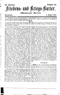 Nürnberger Friedens- und Kriegs-Kurier Donnerstag 3. August 1854