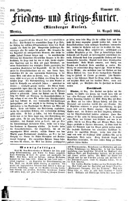 Nürnberger Friedens- und Kriegs-Kurier Montag 14. August 1854