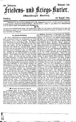 Nürnberger Friedens- und Kriegs-Kurier Dienstag 22. August 1854