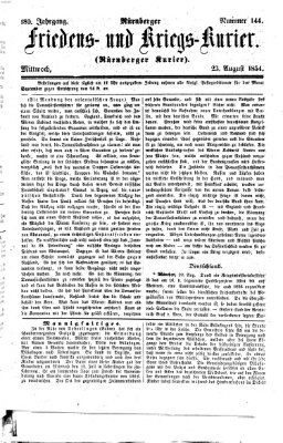 Nürnberger Friedens- und Kriegs-Kurier Mittwoch 23. August 1854