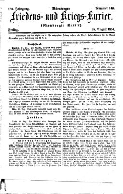 Nürnberger Friedens- und Kriegs-Kurier Freitag 25. August 1854