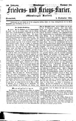 Nürnberger Friedens- und Kriegs-Kurier Samstag 2. September 1854