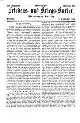 Nürnberger Friedens- und Kriegs-Kurier Montag 18. September 1854