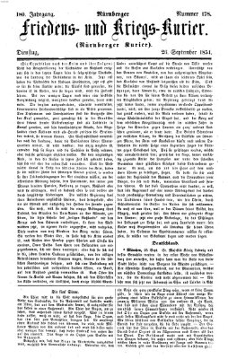 Nürnberger Friedens- und Kriegs-Kurier Dienstag 26. September 1854