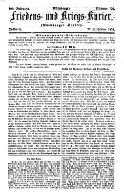 Nürnberger Friedens- und Kriegs-Kurier Mittwoch 27. September 1854