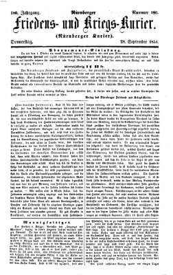 Nürnberger Friedens- und Kriegs-Kurier Donnerstag 28. September 1854