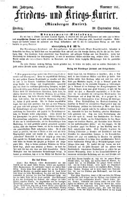 Nürnberger Friedens- und Kriegs-Kurier Freitag 29. September 1854