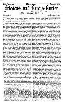 Nürnberger Friedens- und Kriegs-Kurier Samstag 14. Oktober 1854