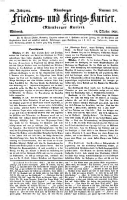 Nürnberger Friedens- und Kriegs-Kurier Mittwoch 18. Oktober 1854