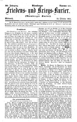 Nürnberger Friedens- und Kriegs-Kurier Mittwoch 25. Oktober 1854