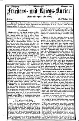 Nürnberger Friedens- und Kriegs-Kurier Freitag 27. Oktober 1854