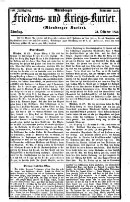 Nürnberger Friedens- und Kriegs-Kurier Dienstag 31. Oktober 1854