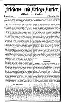 Nürnberger Friedens- und Kriegs-Kurier Donnerstag 9. November 1854