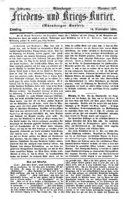 Nürnberger Friedens- und Kriegs-Kurier Dienstag 14. November 1854