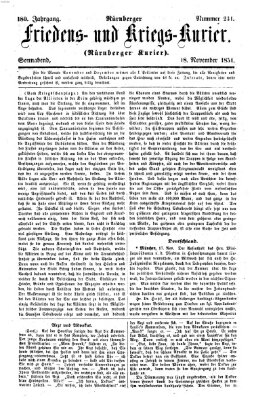 Nürnberger Friedens- und Kriegs-Kurier Samstag 18. November 1854