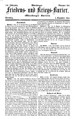 Nürnberger Friedens- und Kriegs-Kurier Sonntag 3. Dezember 1854