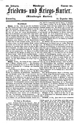 Nürnberger Friedens- und Kriegs-Kurier Donnerstag 21. Dezember 1854