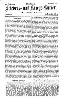 Nürnberger Friedens- und Kriegs-Kurier Donnerstag 28. Dezember 1854