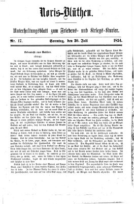 Nürnberger Friedens- und Kriegs-Kurier Sonntag 30. Juli 1854