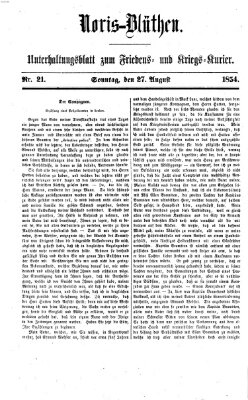 Nürnberger Friedens- und Kriegs-Kurier Sonntag 27. August 1854