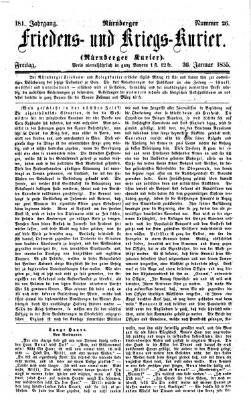 Nürnberger Friedens- und Kriegs-Kurier Freitag 26. Januar 1855