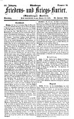 Nürnberger Friedens- und Kriegs-Kurier Sonntag 28. Januar 1855