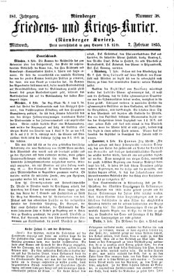 Nürnberger Friedens- und Kriegs-Kurier Mittwoch 7. Februar 1855