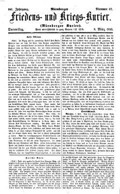 Nürnberger Friedens- und Kriegs-Kurier Donnerstag 8. März 1855