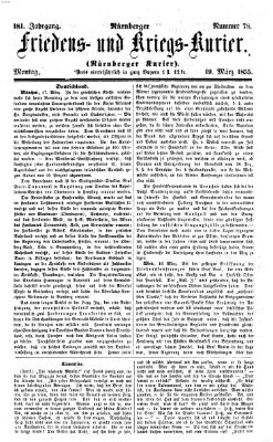 Nürnberger Friedens- und Kriegs-Kurier Montag 19. März 1855