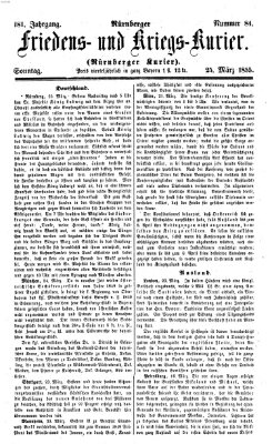 Nürnberger Friedens- und Kriegs-Kurier Sonntag 25. März 1855