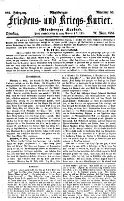 Nürnberger Friedens- und Kriegs-Kurier Dienstag 27. März 1855