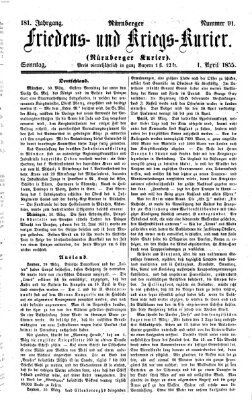 Nürnberger Friedens- und Kriegs-Kurier Sonntag 1. April 1855