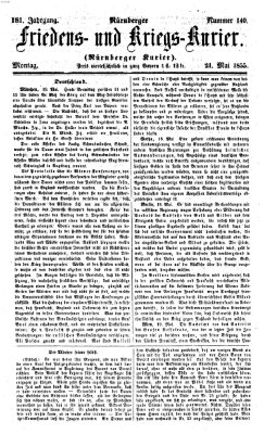 Nürnberger Friedens- und Kriegs-Kurier Montag 21. Mai 1855