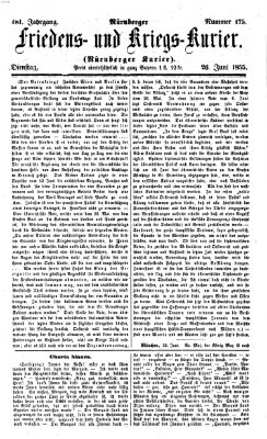 Nürnberger Friedens- und Kriegs-Kurier Dienstag 26. Juni 1855