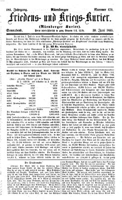 Nürnberger Friedens- und Kriegs-Kurier Samstag 30. Juni 1855