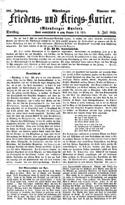 Nürnberger Friedens- und Kriegs-Kurier Dienstag 3. Juli 1855