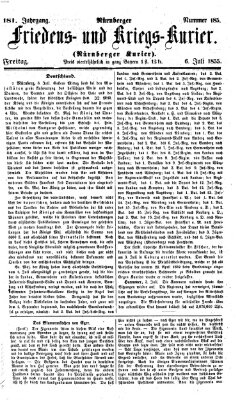 Nürnberger Friedens- und Kriegs-Kurier Freitag 6. Juli 1855